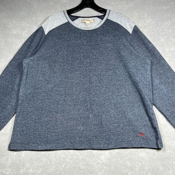 Tommy Bahama Blue Crew Neck Long Sleeve Pullover Sweatshirt Men’s XXL Flawed - Picture 2 of 16